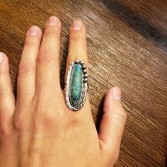 Vintage Sterling Silver Stamped Di Native Stamped Design Turquoise Stone Size 8 Tarnished In Good Pre-Owned Condition Sterling Silver Rings Turquoise, Turquoise Sterling Silver, Turquoise Stone, Womens Jewelry Rings, Vintage Sterling Silver, Turquoise Ring, Gems, Women Jewelry, Turquoise