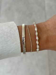 Silver And Pearl Bracelets, Small Silver Bracelets, Sterling Silver Beaded Bracelets, Gemstone Silver Bracelet, Silver Bracelets Dainty, Silver Jewellery Bracelet Stack, Silver Dainty Bracelets, Silver Jewelry Stack Bracelets, Silver Jewelry Bracelet Stack