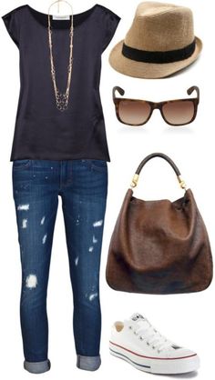 Para ir a caminar en un día soleado 50 Style, Outfit Trends, Looks Style, Outfit Casual, Narnia, Polyvore Outfits