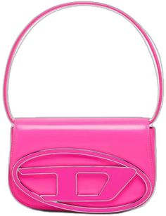 Diesel 1dr, Shoulder Bag Pink, Pink Bag, Cow Leather, Shoulder Bags, Cow, Dust Bag, Silver Tone, Shoulder Bag