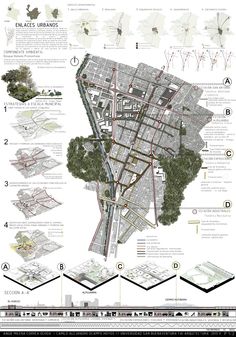 an illustrated map shows the various streets and roads in this area, including trees, buildings,