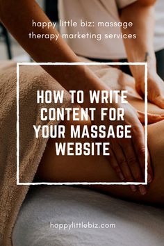 Massage Therapy Content, Massage Content, Massage Marketing, Massage Therapy Rooms, Wellness Website, Therapy Website, Massage Business