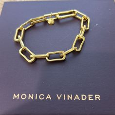 Nwot Ships Same Day Current In Retail $450 L 7.25” This High-Shine Bracelet Is Made With Six Push-Clasp Links That Allow You To Add As Many Monica Vinader Charms As You Like For A Custom, Memory-Filled Style. Charms Sold Separately Push-Clasp Closure Sterling Silver Or Sterling Silver With 18k-Gold Plate Imported Monica Vinader, Womens Jewelry Bracelets, 18k Gold, Gold Plate, Charm Bracelet, Charms, Women Jewelry, Ships, Bracelet