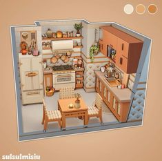 an image of a model kitchen in the shape of a house