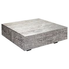 a wooden box sitting on top of a white surface