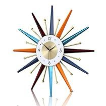 a multicolored clock is shown on a white background