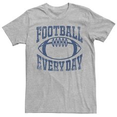 Express your love for your favorite sport with this football graphic tee. Express your love for your favorite sport with this football graphic tee. FABRIC & CARE Cotton, polyester Machine wash Imported Color: Med Grey. Gender: male. Age Group: adult. Material: Cotton / Poly. Football Tshirt Designs, Football Graphic Tee, Football Quotes, Football Design, Soccer Shirts, Baseball Shirts, Football Season, Cool Tees, Football Shirts