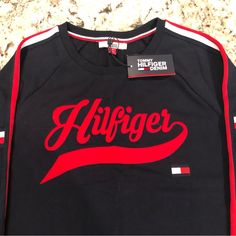 Tommy Hilfiger Women’s Size Large Crewneck, New With Tags. Tommy Hilfiger Logo Print Sweatshirt For Streetwear, Tommy Hilfiger Crewneck, Tommy Hilfiger Crew Neck T-shirt With Letter Print, Affordable Tommy Hilfiger T-shirt With Letter Print, Cheap Sporty Tommy Hilfiger T-shirt, Affordable Tommy Hilfiger Logo Print T-shirt, Tommy Hilfiger Crew Neck T-shirt With Logo, Tommy Hilfiger Cotton T-shirt With Text Print, Tommy Hilfiger Tops