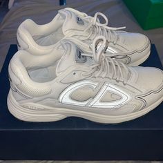 Men’s Dior Sneakers In Great Condition. White Shoe With Cd Reflection. Comes In Its Original Box. Dior Shoes Men, Dior Sneakers, White Shoe, Dior Shoes, Shoes Men, White Shoes, Mens Shoes Sneakers, Shoes Mens, Original Box