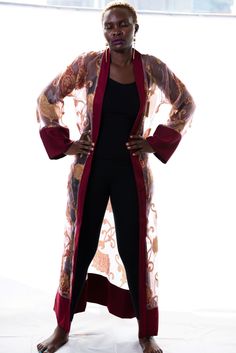 burgundy red gold kimono duster Elegant Red Wrap Kimono, Red Elegant Long Sleeve Robe, Elegant Red Long Sleeve Robe, Elegant Long Sleeve Red Robe, Elegant Sheer Party Kimono, Elegant Red Party Kimono, Elegant Red Kaftan, Elegant Long Red Robe, Elegant Red Kaftan With Kimono Sleeves