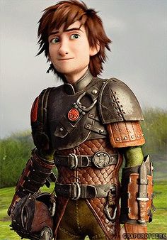 an animated image of a man in armor