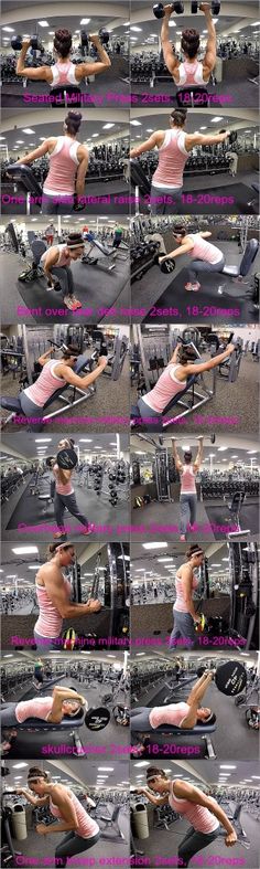 a series of photos showing how to do an exercise