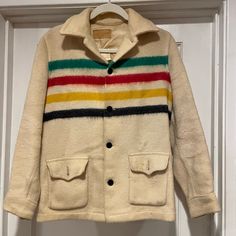 Vintage Hudson Bay Jacket - 100% Silk Interior Details, 100% Authentic Wool, No Moth Damage, Great Condition For It’s Time. Only Thing Missing Is Two Front Pocket Buttons. Measurements: Across Shoulder: 16” Bottom Sweep: 20” Sleeve Opening Width: 4” Sleeve Length From Armhole: 22” Front Length From High Point Shoulder: 27” Chest 1” Below Ah: 20.5” Bicep (1” Below Armhole): 7” Back Length From Hps: 27” Hudson Bay Jacket, Vintage Single-breasted Long Sleeve Outerwear, Vintage Wool Houndstooth Outerwear, Vintage Double-breasted Outerwear With Button Closure, Vintage Wool Double-breasted Outerwear, Hudson Bay, Seventies Fashion, Wool Jacket, Jackets & Coats