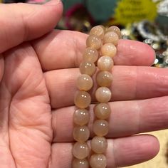 Shimmery Sunstone 8mm Bracelet. New Highest Quality Stones. Handmade Sunstone Spiritual Necklaces, Moonstone And Sunstone, Handmade Spiritual Sunstone Necklace, Spiritual Jewelry With Natural Sunstone, Sunstone Bracelet, Dream Jewelry, Womens Jewelry Bracelets, Women Jewelry, Bracelet