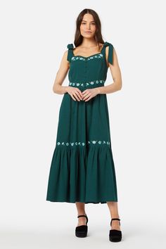 moss Picnic Dress, Cotton Viscose, Dress 16, Corset Style, Colorblock Dress, Knitwear Tops, Smock Dress, Cotton Style, Scarf Hairstyles