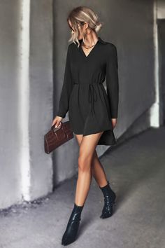 Women's Casual Dress V-neck High Waist Irregular Dress Spring V-neck Long Sleeve Dress In Solid Color, Fitted V-neck Asymmetrical Dress For Fall, Fall V-neck Long Sleeve Dress In Solid Color, Fall V-neck Long Sleeve Solid Color Dress, Fall V-neck Long Sleeve Solid Dress, Fall Solid Color Long Sleeve V-neck Dress, Chic Asymmetrical V-neck Dress For Date Night, V-neck Wrap Dress For Fall, Summer V-neck Long Sleeve Dress For Date Night