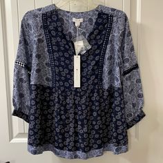 Intro Brand Size Petite Small 19"- Underarms 24"- Length Empire Waist Cutwork Lace Rayon Popover New With Tags Cutwork Lace, Embroidered Cotton Top, Empire Waist Tops, Summer Tunics, Fitted Tunic, Floral Print Tunic, Boho Tunic Tops, Plaid Tunic, Denim And Lace