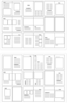 the layout sheet for an article is shown in black and white