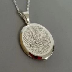 Fingerprint Pendant Necklace, Thumbprint Jewelry, Thumbprint Necklace, Finger Tattoo Designs, Fingerprint Necklace, New Gold Jewellery Designs, Silver Keychain, Fingerprint Jewelry, 18k Gold Necklace