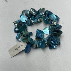 Dress Barn Blue Abalone Stretch Beaded Bracelet Condition Is New With Tags See Pics Ls60/24 Jb12 Lh45 Blue Beaded Bracelets For Summer Party, Jewelry Dress, Dress Barn, Dress Jewelry, Womens Jewelry Bracelets, Fashion Watches, Beaded Bracelet, Jewelry Watches, Jewelry Bracelets