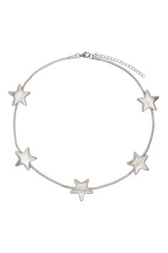 Marland Backus: SSENSE Exclusive Silver Superstar Necklace | SSENSE Star Choker, Choker Style Necklace, Choker Style, Chain Choker, Snake Chain, Accessories For Women, Spring Rings, Uk Shop, Designer Fashion