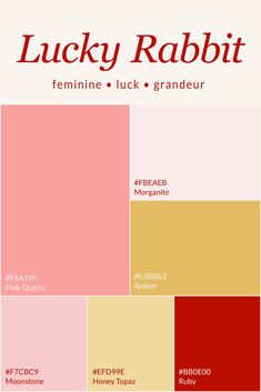 2023 Color Palettes For Branding, Design, Illustration, UI/UX - Modern Color Swatches Pantone Colour Palettes, Modern Color Schemes, 2023 Color, Lucky Rabbit, Palette Design, Brand Color Palette