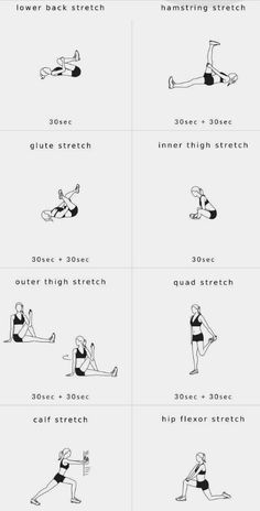 an exercise chart showing how to do the back stretch