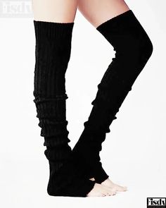 Knitted Thigh-High Winter Boots with Long Footless Socks Woolen Tights, Wool Leg Warmers, Cable Knit Leg Warmers, Wool Stockings, Boots For Winter, Knit Leg Warmers, Fleece Leggings, Over The Knee Socks, Thigh High Socks