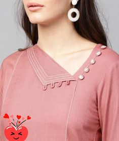 Unique Neck Designs For Suits, New Neck Designs, Collar Kurti Design, Chudidhar Neck Designs, Stylish Kurta, Pink Kurta, Dress Designing