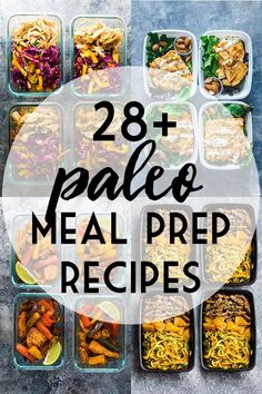 28 + paleo meal preps with text overlay