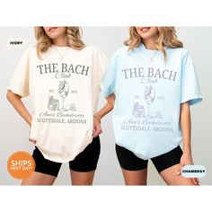 Our handmade The Bach Club tshirts ship the same or next business day and are made to order just for you! Our trendy Personalized Bride shirts are made from an ultra soft 50/50 blend which will quickly make this your go to Custom Location Bachelorette long sleeve! We print all our threads with 100% eco-friendly water based ink. This means our ink is PVC free, safer to wear, and more sustainable for the environment. This makes all our garments both incredibly breathable and super long lasting! ♥Details♥ - 50/50 blend premium sweatshirt - Hand pressed with eco-friendly water-based ink ♥ Sizing ♥ -All our sweatshirts are unisex sizing.  -For a more fitted look, we recommend ordering your normal size. -If you prefer a baggy/oversized look then we recommend sizing up! - Check the sizing chart f Club Tshirts, Bridesmaid Shirt, Bachelorette Shirt, Bride Shirt, Bridesmaid Shirts, Personalized Bride, Bride Shirts, Overland Park, Bachelorette Shirts