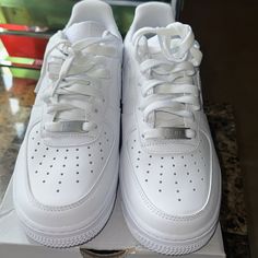 Brand New In Box Never Worn, Only Tried On. Purchased In Fall Of 2023 And Has Been In Box Ever Since. Shoes Aesthetic Men, White Shoes Aesthetic, Nike Air Force White, Perfect Sneakers, Nike Air Force 1 High, White Casual Shoes, Nike Brand, Nike Air Force Ones, Nike Sneakers Women