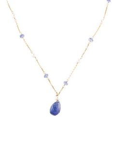 14K Yellow GoldFeaturing Faceted Briolette & Pear Shaped Tanzanite & Round Tanzanite Beads Fine Jewelry Tanzanite Gemstone Necklace, Elegant Tanzanite Jewelry With Gemstone Beads, Tanzanite Briolette Gemstone Necklace, Classic Tanzanite Gemstone Necklaces, Elegant Tanzanite Gemstone Bead Necklaces, Tanzanite Beads Necklaces, Elegant Tanzanite Gemstone Bead Necklace, Elegant Tanzanite Beaded Necklace, Gift Tanzanite Faceted Necklace