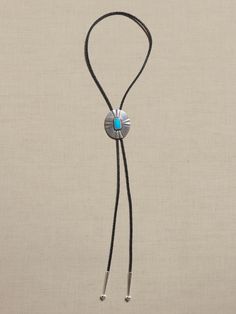 Hampui | Eight Rays Bolo Tie | Banana Republic Bump Out, Silver Tips, Gold Pearl Necklace, Bolo Tie, Naturally Dyed, Braided Leather, Traditional Techniques, Gold Pearl, Northern California