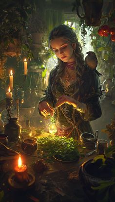 D&D Female Druid | Patreon Dungeons LAB Female Druid, Witches Lair, Fantasy Witch, Fantasy Magic, My Fantasy World, Fantasy Story, Witch Art, Fantasy Aesthetic