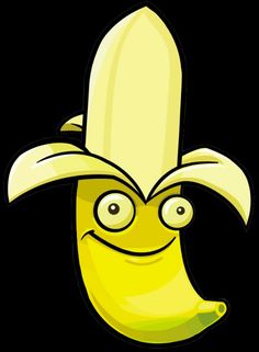 a cartoon banana with a hat on its head