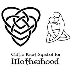 celtic knott symbol for motherhood with an image of a woman holding a child