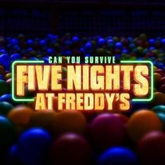 the title for five nights at teddy's is shown in front of colorful balls