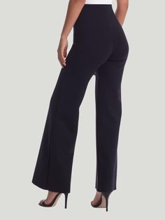 The Neoprene Wide Leg Pant from Commando is perfect for a comfortable day at the office or a fun night on the town. Made with luxury Italian neoprene, these high-waisted pants are both chic and functional. The wide leg design gives you plenty of room to move and the internal flattering waistband and firming fabric with compression ensure that your curves will look their best. Additional Details: Product Type: Wide Leg Pant Fabric: Luxury Italian Neoprene (87% Nylon, 13% Elastane) Fit: True to Si Day At The Office, Trend Report, Wide Leg Pant, Leg Design, Real Women, High Waisted Pants, The Office, Black Pants, Wide Leg Pants