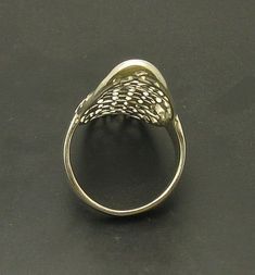 Stylish sterling silver ring 925/1000. Stamped 925.Approximate weight 7.2 grams. Top width 4.3 cm (1.72 inches). All our jewels are made from solid sterling silver 925/1000 and are carefully crafted by hand in our family workshop. We dispatch your orders in 5 working days, worldwide and the postage is $5. We ship registered priority mail. Please allow 5-7 working days for delivery in Europe and 10-15 working days outside Europe. For any questions - please do not hesitate to contact me! Silver Sterling Silver Filigree Ring, Silver Filigree Ring With Polished Finish As Gift, Unique Silver Rings For Formal Occasions, Formal Silver Filigree Ring, Silver Sterling Silver Filigree Ring Fine Jewelry, Fine Jewelry Silver Filigree Ring Stamped 925, Silver Filigree Ring Stamped 925 Fine Jewelry, Silver Filigree Open Ring For Formal Occasions, Nickel-free White Gold Rings For Formal Occasions