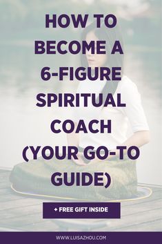 a woman sitting on a surfboard with the text how to become a 6 - figure spirit