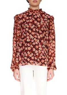 Feminine florals and billowy blouson sleeves add romantic allure to this top from Sanctuary | Sanctuary Women's Romance Popover Top, XS Pumpkin Spice Season, Ruffled Top, Cropped Flare Jeans, Cropped Flares, Cowl Neck Sweater, Denim Wash, Flare Jeans, Womens Clothing Tops, Loose Fitting