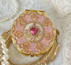 Princess Items, Magic Objects, Smile Transformation, Cute Mirror, Pocket Mirrors, Princess Core, Magic Mirror, Pink Mirror, Fairy Princess