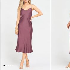 Never Worn! Brand New With Tags. This Dress Is Great For Weddings Or Summer Events. The Color Is "Dusty Plum Luxe Satin". It Also Has Adjustable Straps! Rodeo Dress, Goddess Gown, Blush Gown, Long Sleeve Tunic Dress, Cowl Dress, Amanda Dress, Tie Maxi Dress, Mumu Dress, Flutter Dress