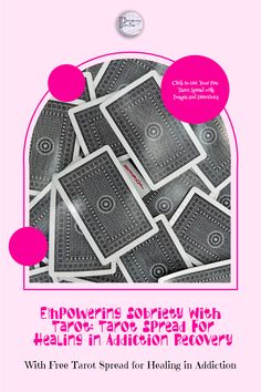 the cover of an article with pink and white circles on it, surrounded by black and white images