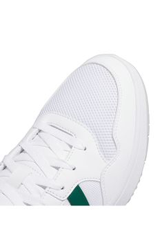 Classic 3-stripes adds brand-signature appeal to this low-top sneaker by adidas that can be worn both on and off the court. Textile upper/synthetic lining and sole Imported Gender Inclusive, Summer Sneakers, Green Grey, The Court, White Green, Low Top, Nordstrom Rack, Top Sneakers, Green And Grey