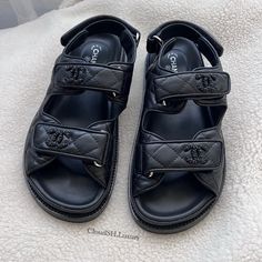 Authentic Size 36 Insole Measurement Photos Provided Great Condition: Sole Protector Already Added ! Come As Is. Highly Sought After All Sales Are Final ~ Ig: Cloudsh.Luxury Please Feel Free To Msg Me If You Have Any Questions! Thank You. Dad Sandals, Cc Logo, Chanel Shoes, Chanel Classic, Women's Shoes Sandals, Shoes Sandals, Chanel, Thank You, Feel Free