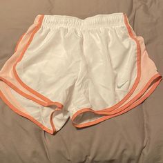 These Are Brand New Never Worn Athletic Nike Shorts! Size:Xs Color: White With Pink Decoratives Cheap Nike Athletic Shorts, Nike Shorts Aesthetic, Nike Pink Athletic Shorts For Summer, Pink Nike Shorts, Nike Shorts Colorful, Shorts For 10-12, Nike Fitted Pink Shorts, Summer Athletic Outfits, Nike Women Outfits