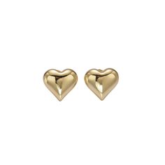 Love up your ears with these classic Lover Studs! These gorgeous earrings are crafted from 18k gold filled material, feature a minimalist design and a timeless heart shape. An ideal gift for the special someone in your life, these studs will add a touch of sparkle to every ensemble. Classic Gold Heart Earrings For Anniversary, Classic Gold Earrings For Valentine's Day, Classic Heart Earrings For Gift, Classic Gold Double Heart Earrings, Classic Heart-shaped Gold Plated Earrings, Classic Heart-shaped Gold-plated Earrings, Classic Gold-plated Heart Earrings, Classic 14k Gold Heart Earrings, Classic Heart Earrings For Valentine's Day