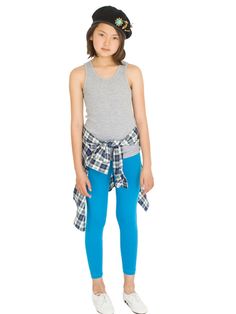 $19 blue leggings to go with t #2? Blue Leggings, Cotton Spandex